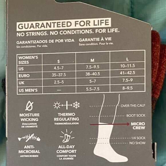 Darn Tough Hiker MERINO WOOL HIKE/TREK Sock, Women's Size Small - Picture 3 of 10